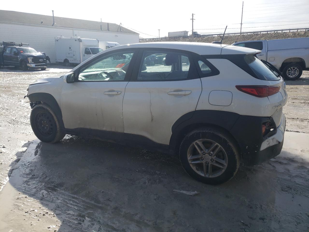 2021 Hyundai Kona VIN KM8K1CAA8MU644693 Copart auction photo, front end / rear end damage thumbnail 2