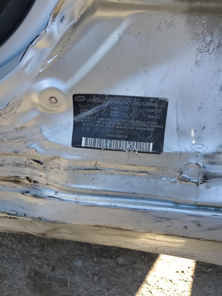2011 Hyundai Elantra VIN 5NPDH4AE8BH001155 Copart auction photo, side / rear end damage thumbnail 12