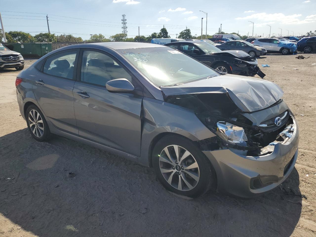 2017 Hyundai Accent VIN KMHCT4AE3HU277361 Copart auction photo, front end damage thumbnail 4