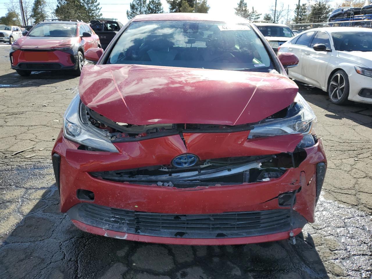 2022 Toyota Prius VIN JTDKAMFUXN3160514 Copart auction photo, front end damage thumbnail 5