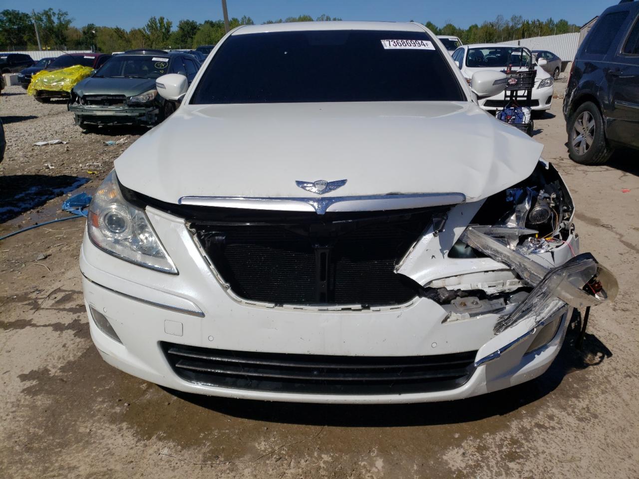 2009 Hyundai Genesis VIN KMHGC46F79U054812 Copart auction photo, front end damage thumbnail 5