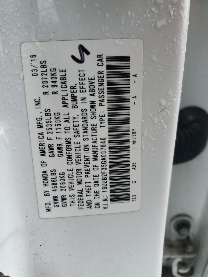 2016 Acura TLX VIN 19UUB2F35GA007640 Copart auction photo, front end damage thumbnail 13