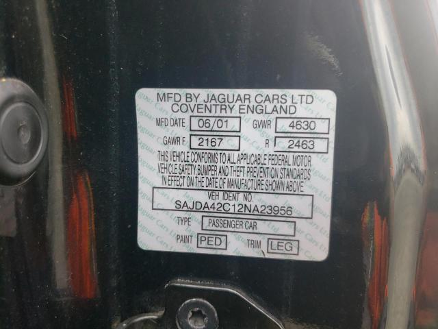 2002 Jaguar XK VIN SAJDA42C12NA23956 Copart auction photo, normal wear damage thumbnail 12