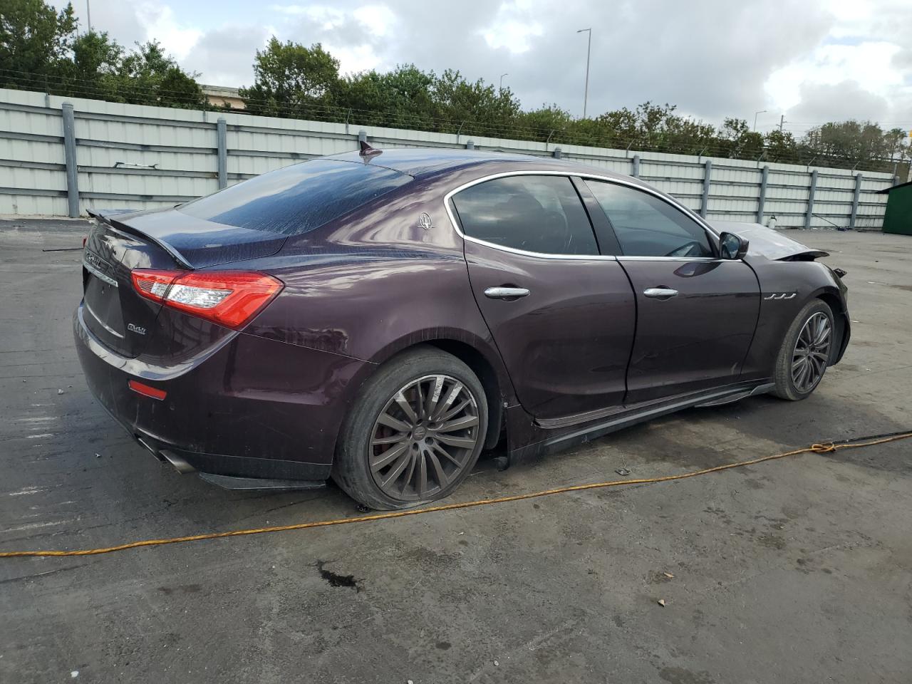 2017 Maserati Ghibli VIN ZAM57RTAXH1229992 Copart auction photo, front end damage thumbnail 3