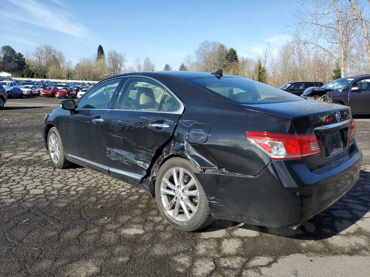 2011 Lexus ES VIN JTHBK1EG1B2437820 Copart auction photo, side / front end damage thumbnail 2