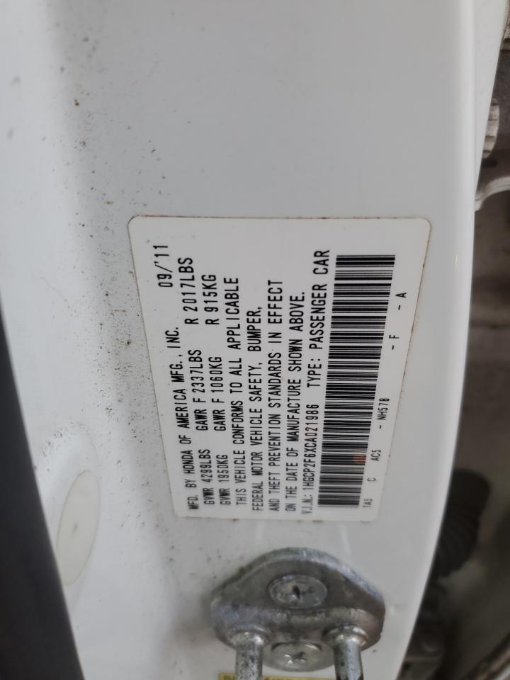 2012 Honda Accord VIN 1HGCP2F6XCA021986 Copart auction photo, front end damage thumbnail 13