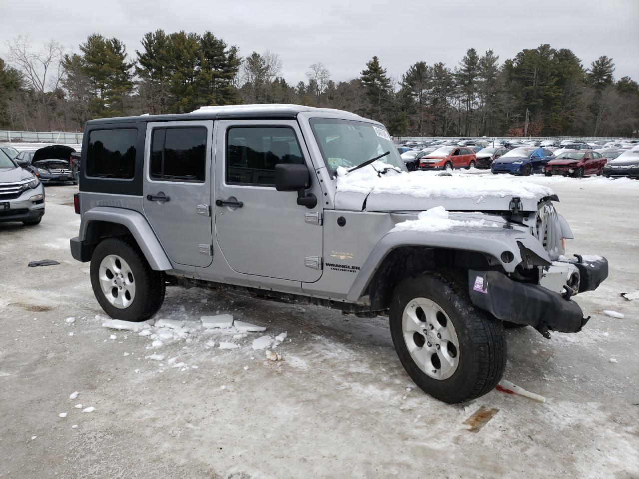 2013 Jeep Wrangler VIN 1C4BJWEG8DL609971 Copart auction photo, front end damage thumbnail 4