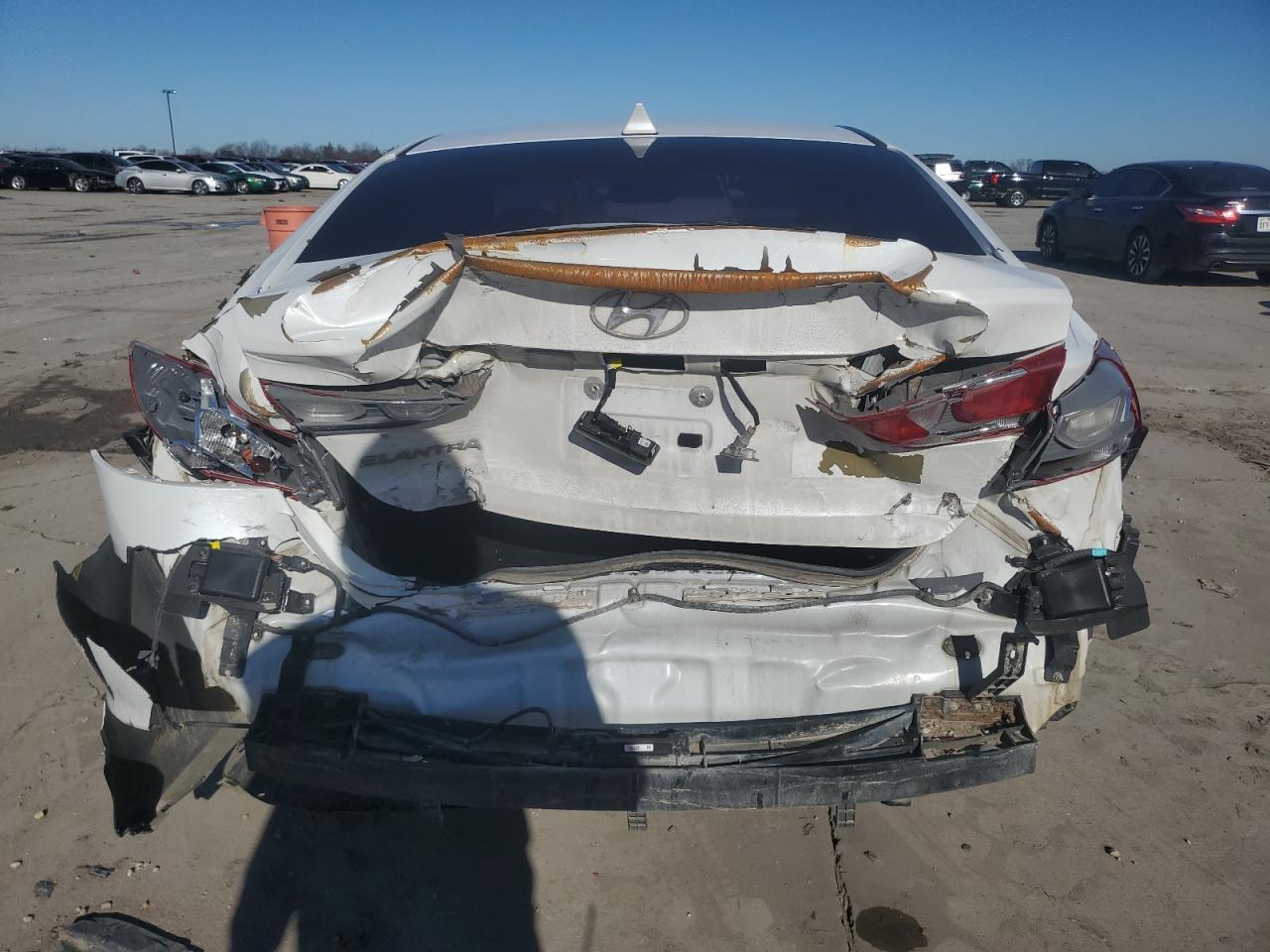 2018 Hyundai Elantra VIN 5NPD84LF6JH297586 Copart auction photo, rear end damage thumbnail 6
