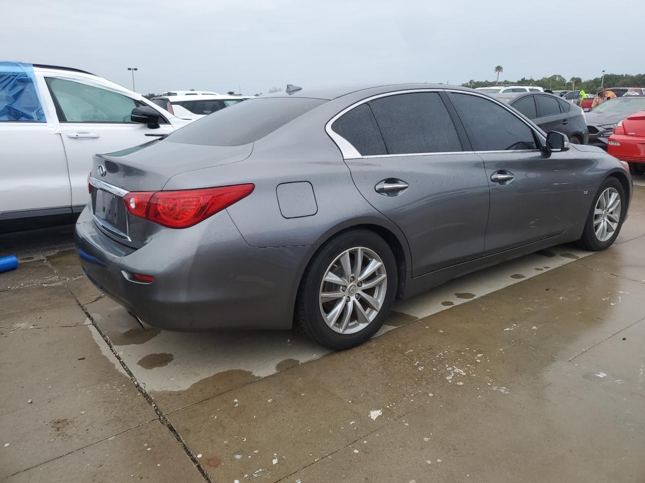 2015 Infiniti Q50 VIN JN1BV7AP0FM350439 Copart auction photo, water/flood damage thumbnail 3