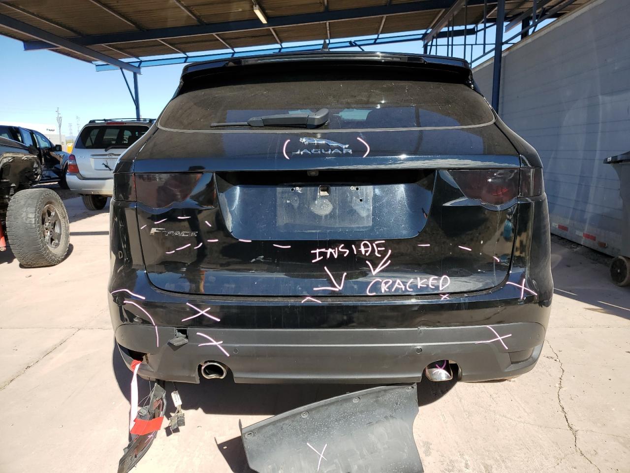 2017 Jaguar F-Pace VIN SADCK2BV4HA496927 Copart auction photo, rear end damage thumbnail 6