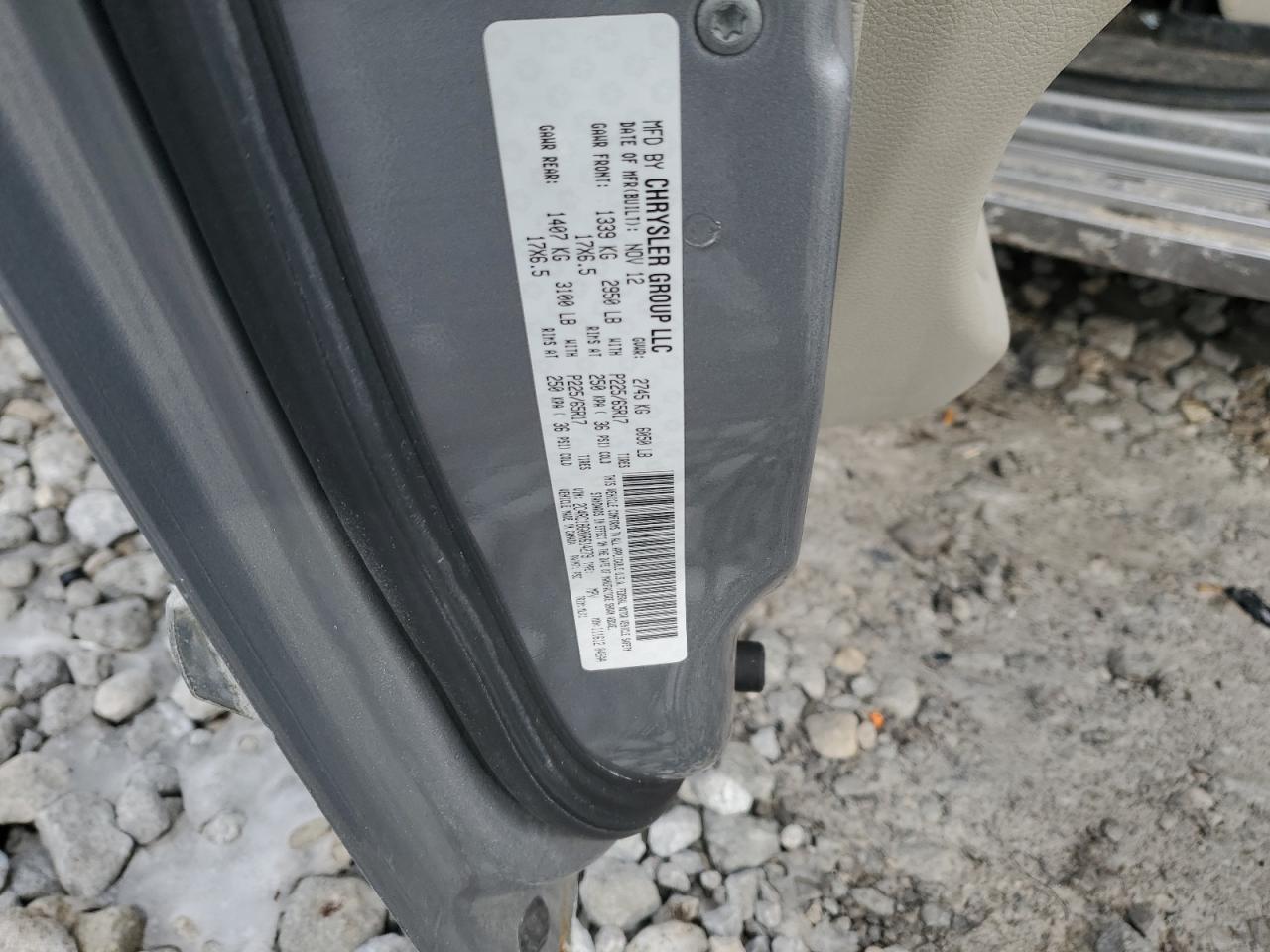 2013 Chrysler Town & Country VIN 2C4RC1BG0DR614279 Copart auction photo, front end damage thumbnail 13