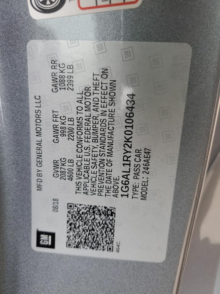 2019 Cadillac ATS VIN 1G6AL1RY2K0106434 Copart auction photo, front end / minor dent/scratches damage thumbnail 14