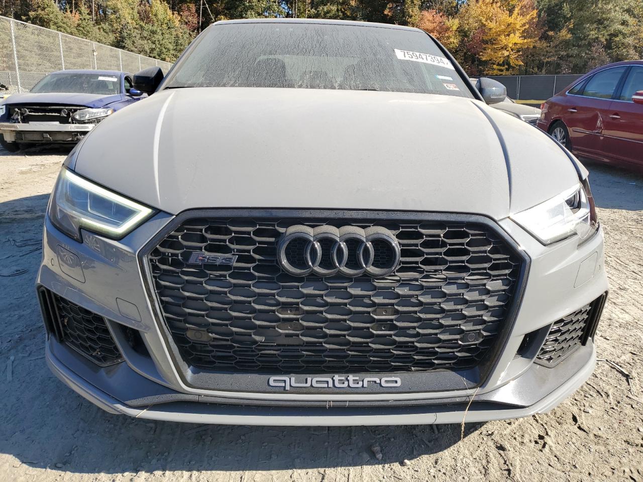 2019 Audi RS3 VIN WUABWGFF8KA907686 Copart auction photo, side damage thumbnail 5