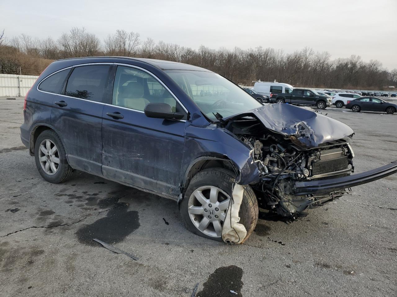 2009 Honda CR-V VIN 5J6RE48599L033827 Copart auction photo, front end / side damage thumbnail 4