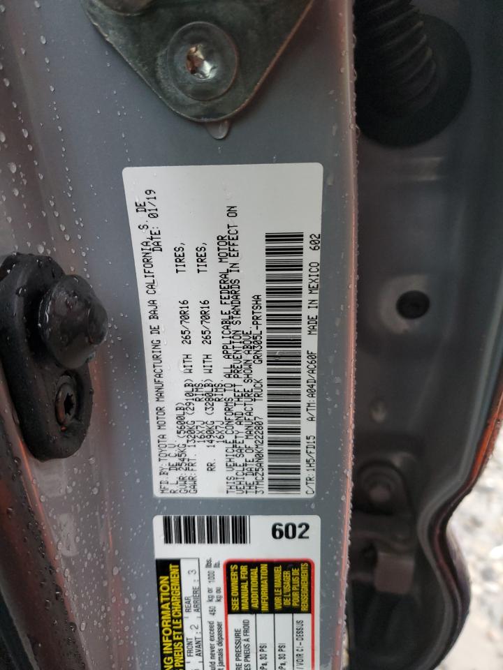 2019 Toyota Tacoma VIN 3TMCZ5AN0KM222807 Copart auction photo, front end / side damage thumbnail 15