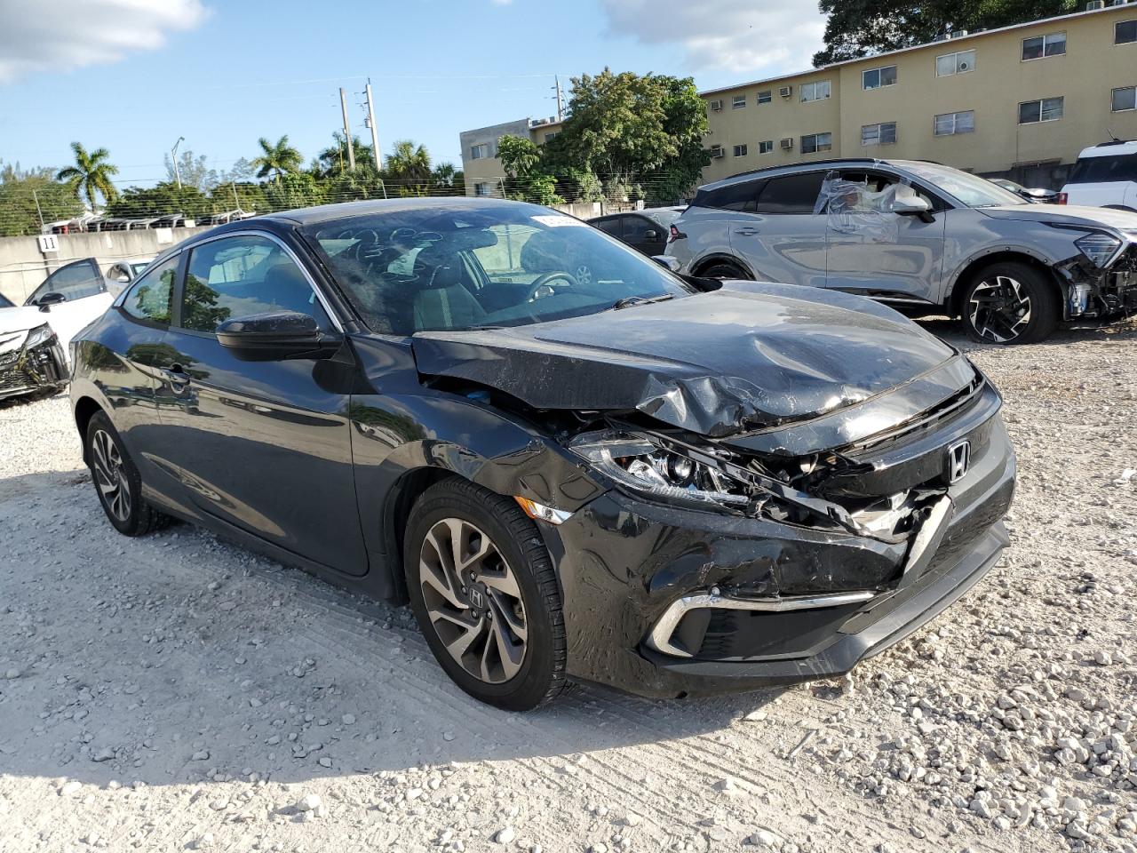 2019 Honda Civic VIN 2HGFC4B68KH309631 Copart auction photo, front end / minor dent/scratches damage thumbnail 4