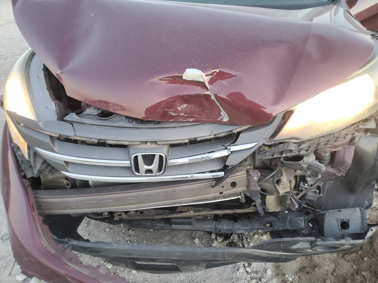 2013 Honda CR-V VIN 5J6RM4H74DL021744 Copart auction photo, front end damage thumbnail 12