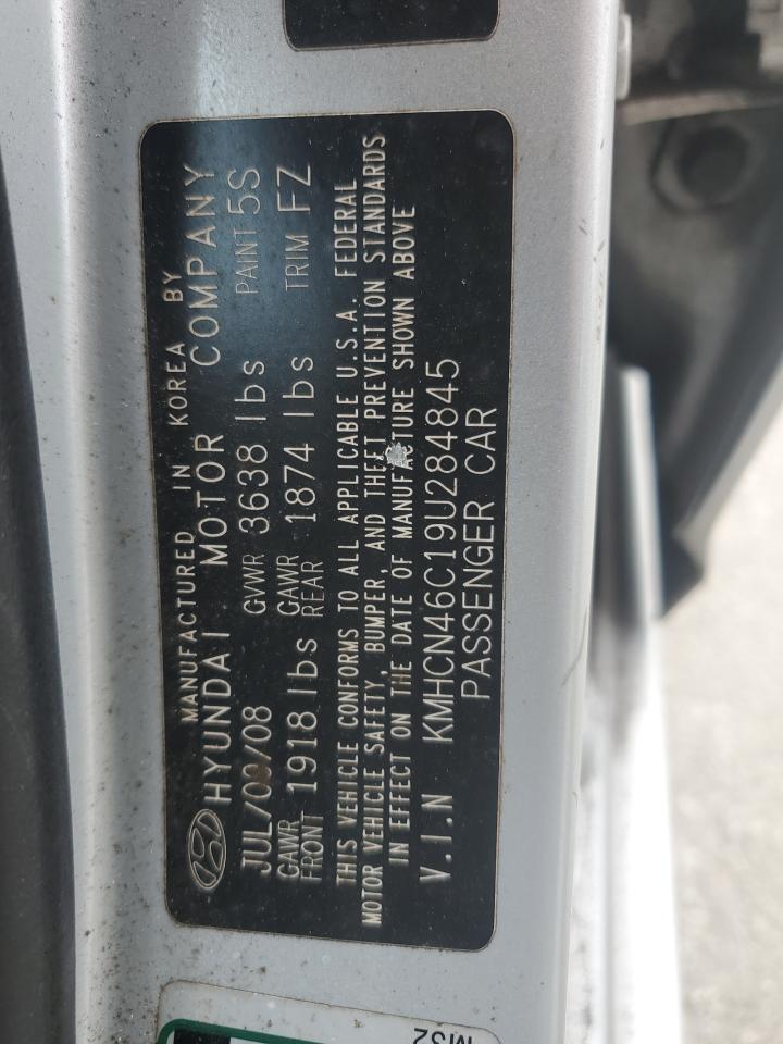 2009 Hyundai Accent VIN KMHCN46C19U284845 Copart auction photo, front end damage thumbnail 13