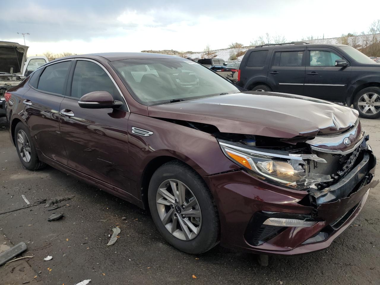2020 KIA Optima VIN 5XXGT4L35LG380202 Copart auction photo, front end / rear end damage thumbnail 4