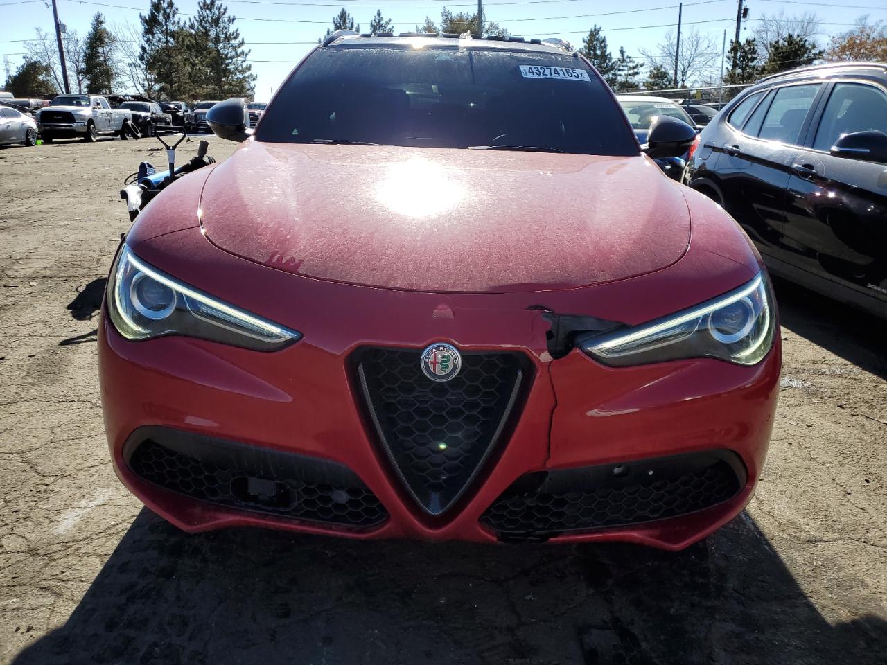 2018 Alfa Romeo Stelvio VIN ZASFAKNN0J7B95475 Copart auction photo, front end damage thumbnail 5