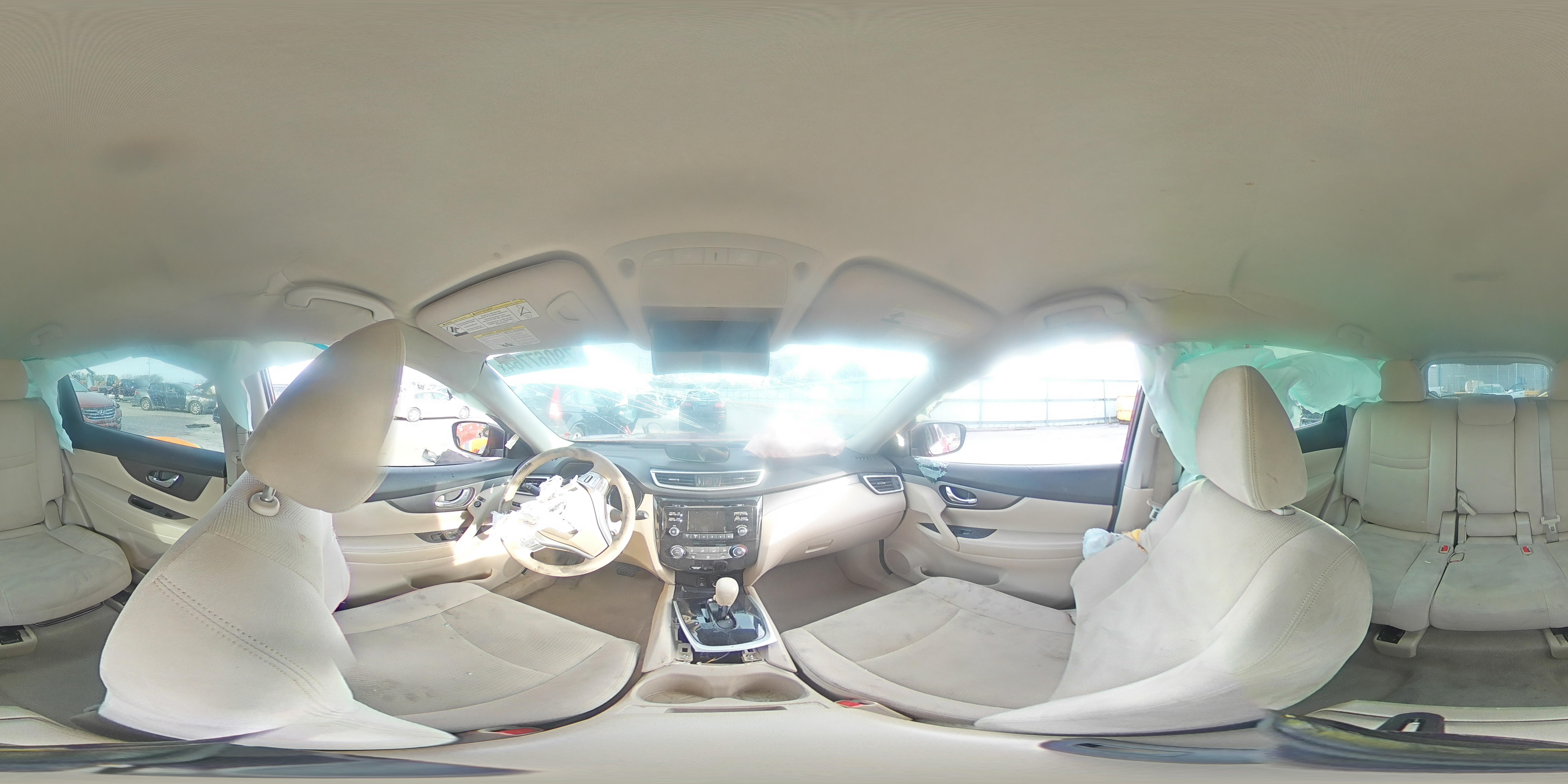 2014 Nissan Rogue VIN 5N1AT2MT6EC807118 Copart auction photo, rollover damage thumbnail 16