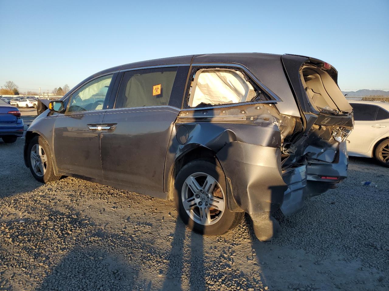 2012 Honda Odyssey VIN 5FNRL5H93CB145943 Copart auction photo, all over damage thumbnail 2