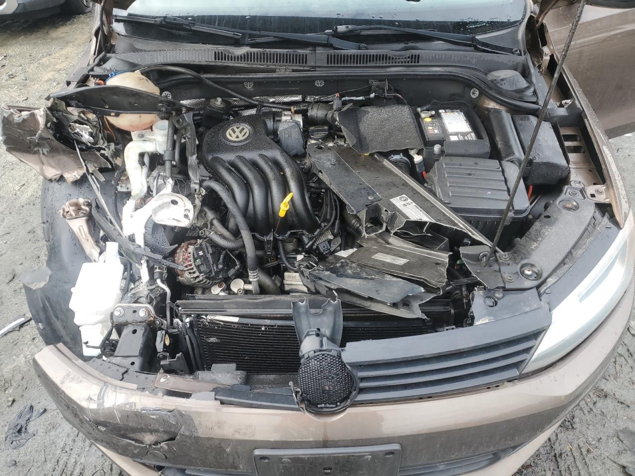 2014 Volkswagen Jetta VIN 3VW1K7AJ5EM321838 Copart auction photo, front end / mechanical damage thumbnail 13