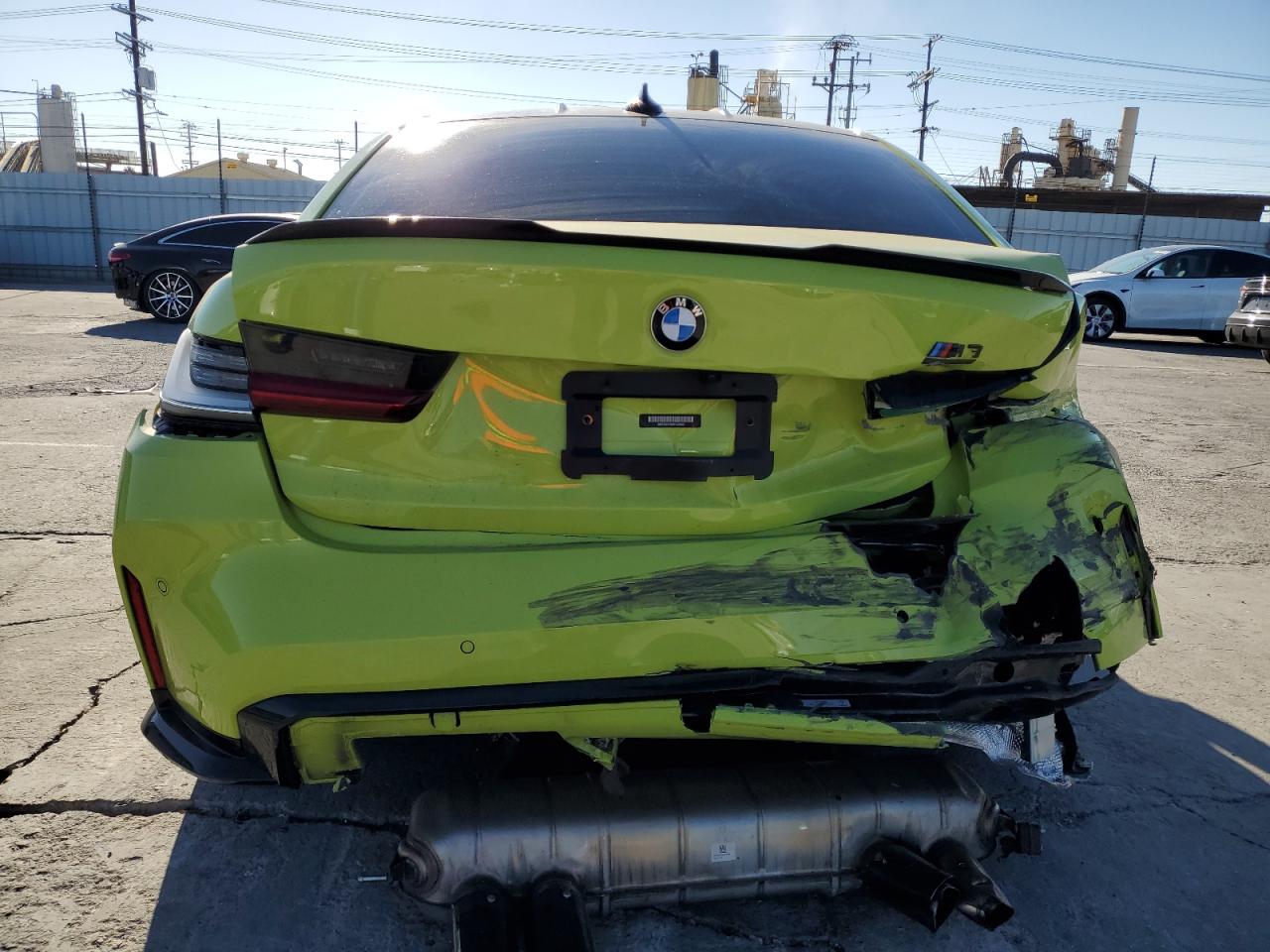 2021 BMW M3 VIN WBS33AY06MFL45849 Copart auction photo, front end / rear end damage thumbnail 6