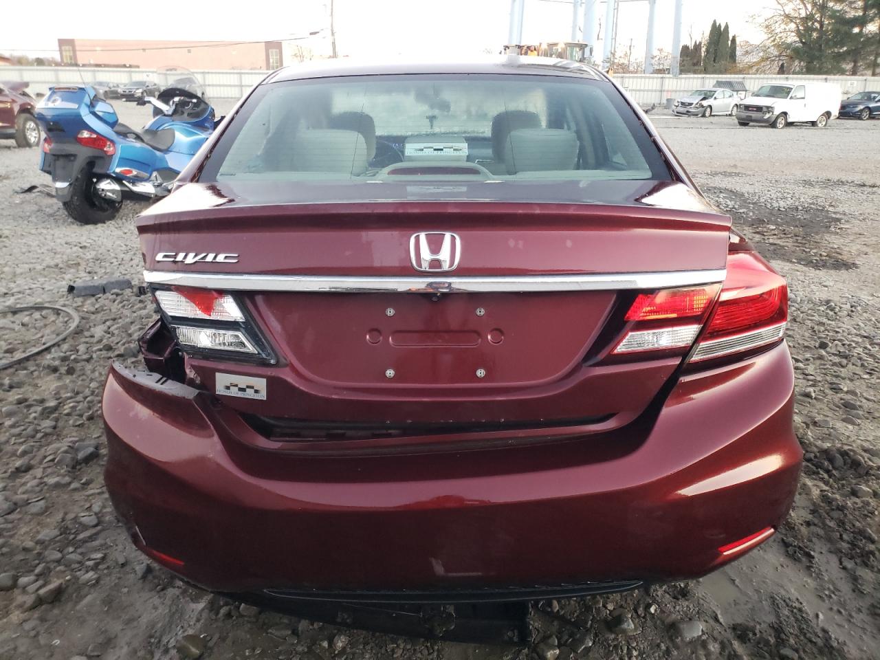 2015 Honda Civic VIN 19XFB2F53FE270956 Copart auction photo, all over damage thumbnail 6