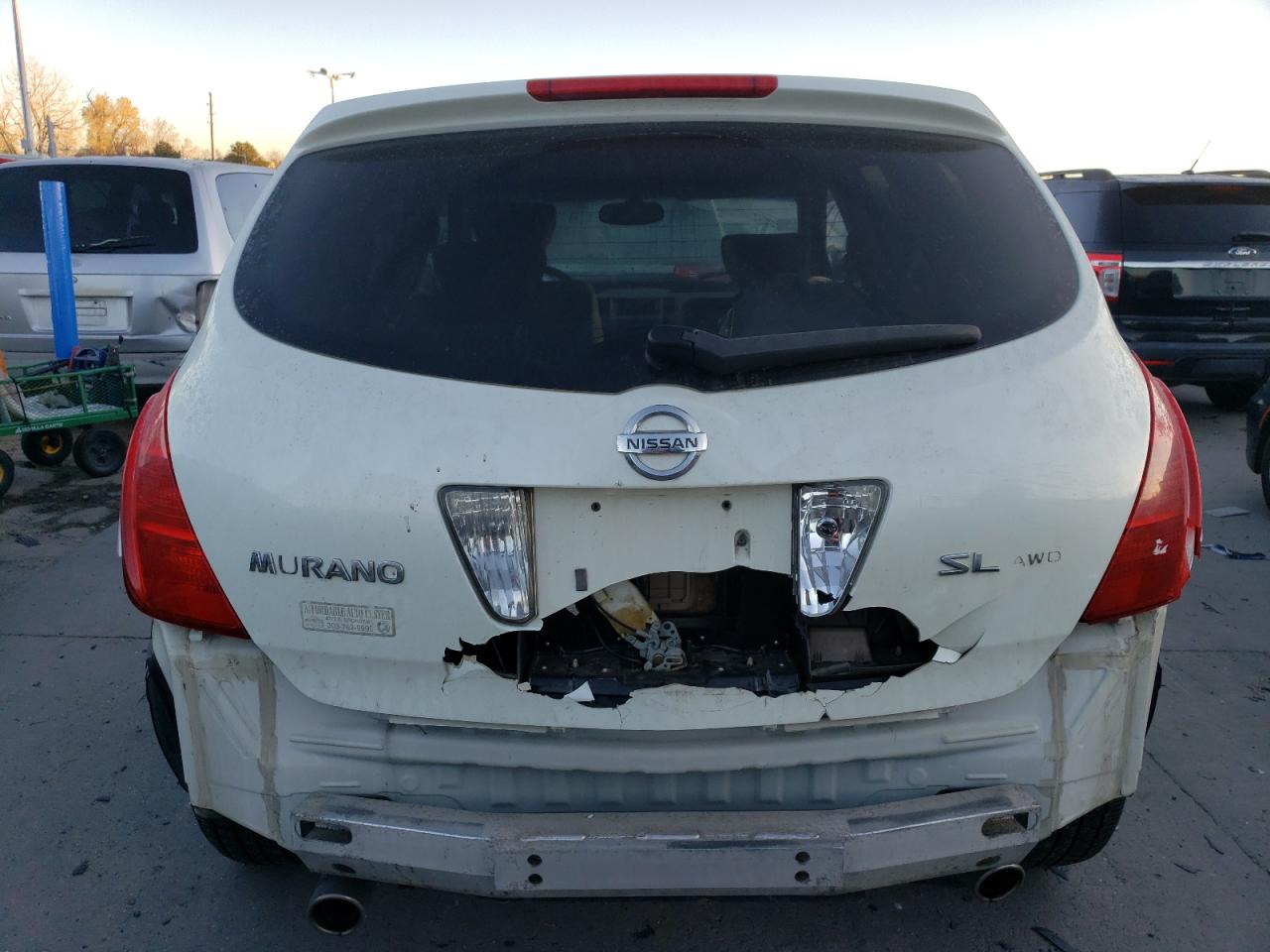 2003 Nissan Murano VIN JN8AZ08W13W235595 Copart auction photo, front end / rear end damage thumbnail 6