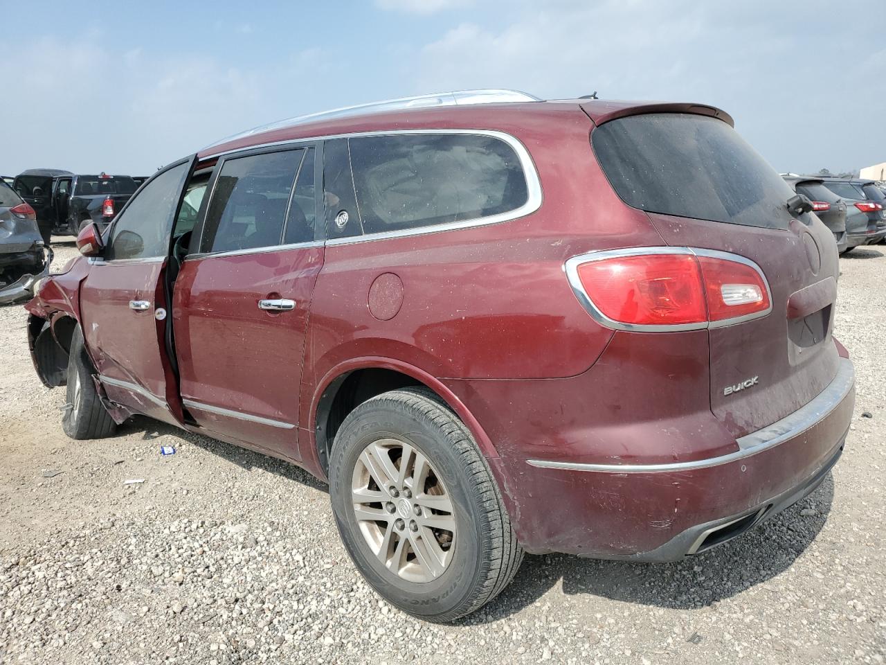 2015 Buick Enclave VIN 5GAKRAKDXFJ222506 Copart auction photo, front end / side damage thumbnail 2