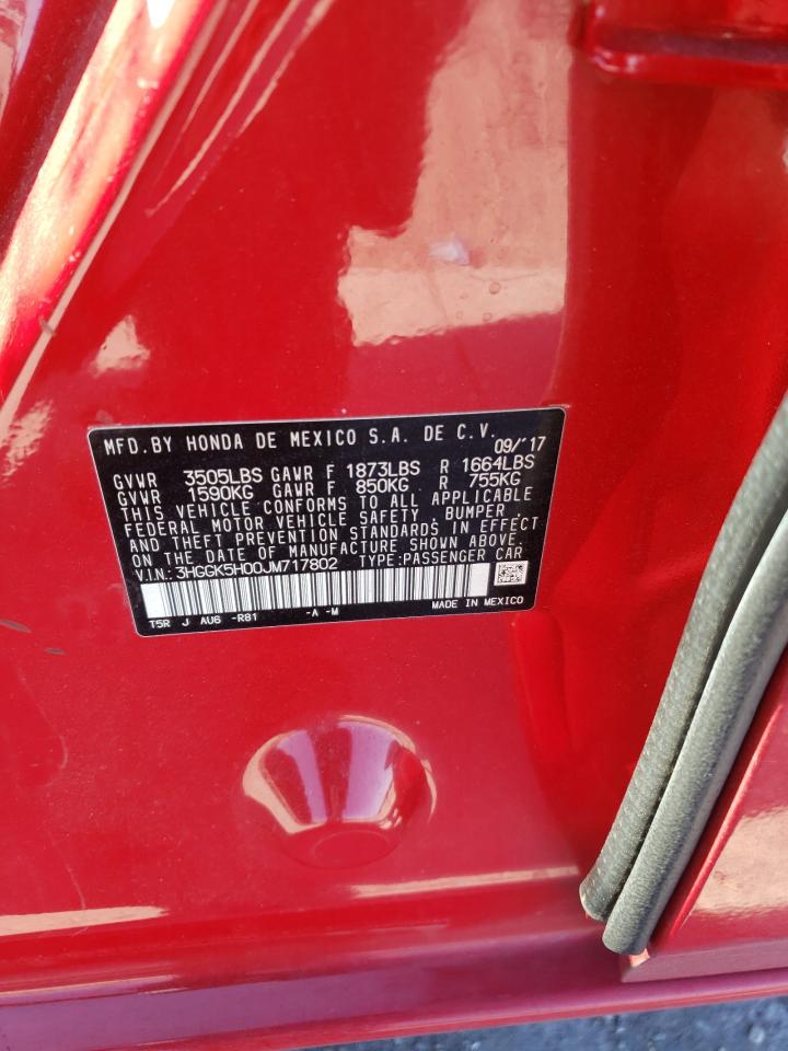 2018 Honda Fit VIN 3HGGK5H00JM717802 Copart auction photo, front end damage thumbnail 13