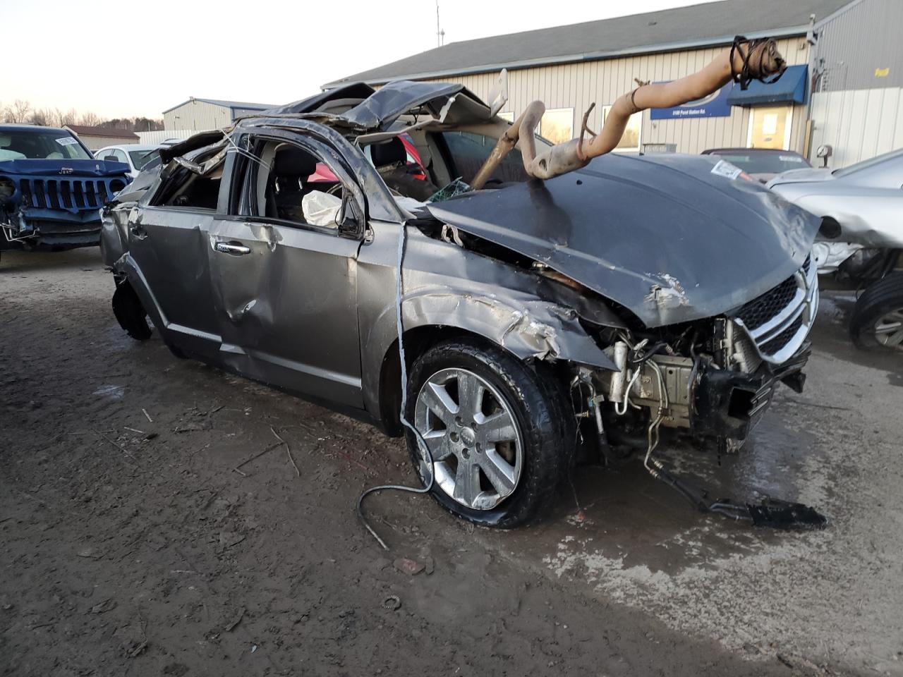 2013 Dodge Journey VIN 3C4PDCDG8DT635035 Copart auction photo, rollover damage thumbnail 4