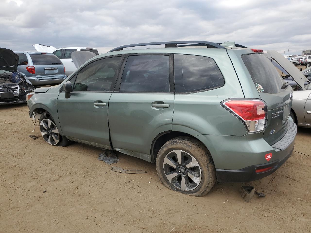 2018 Subaru Forester VIN JF2SJABC3JH540577 Copart auction photo, all over damage thumbnail 2