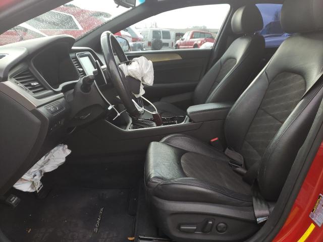 2019 Hyundai Sonata VIN 5NPE34AF9KH808375 Copart auction photo, front end / side damage thumbnail 7