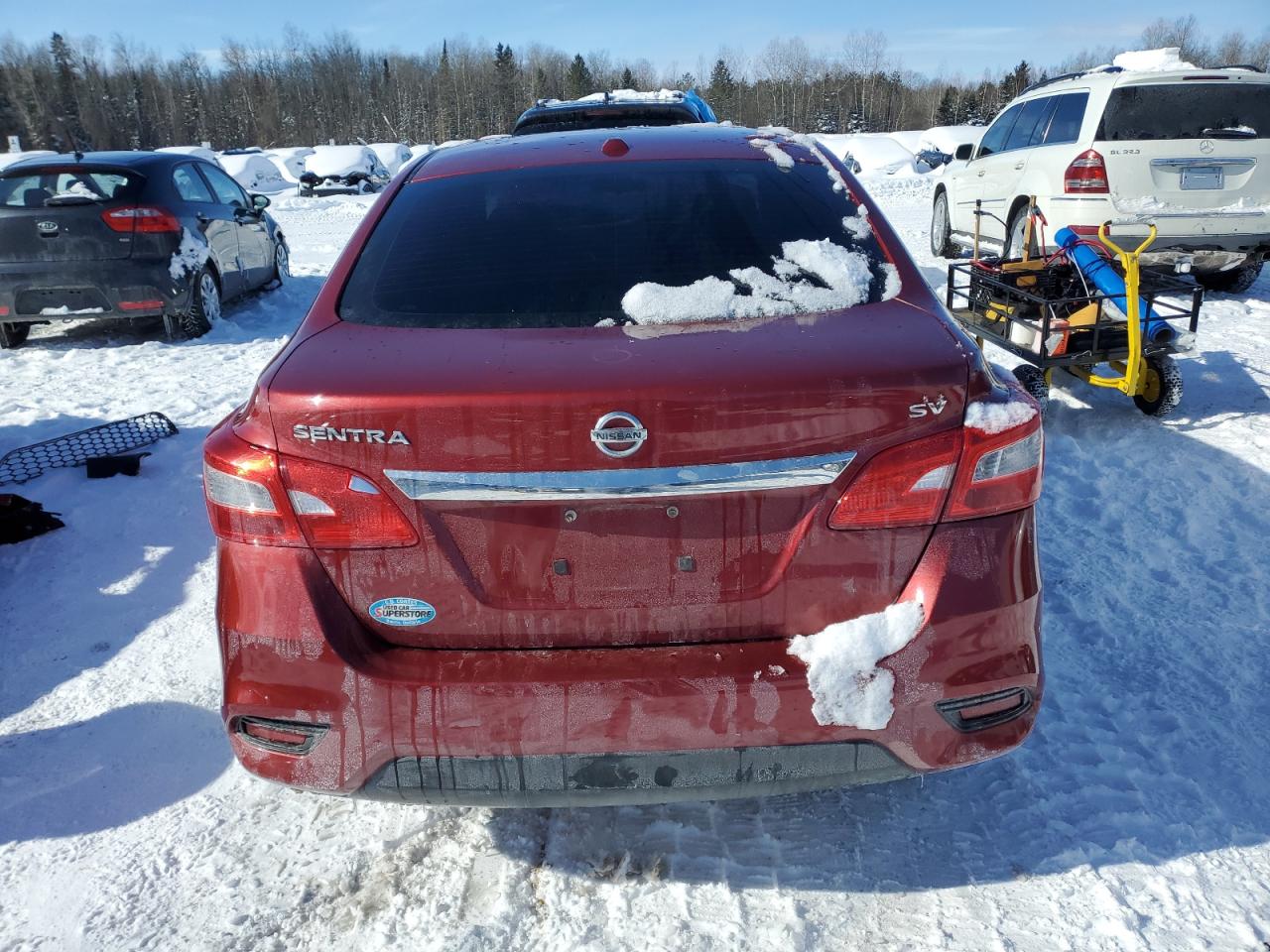 2016 Nissan Sentra VIN 3N1AB7AP0GL665841 Copart auction photo, front end / side damage thumbnail 6