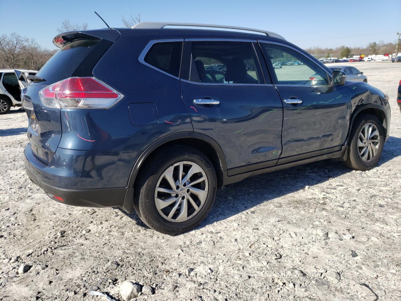 2015 Nissan Rogue VIN 5N1AT2MT0FC769323 Copart auction photo, front end / side damage thumbnail 3