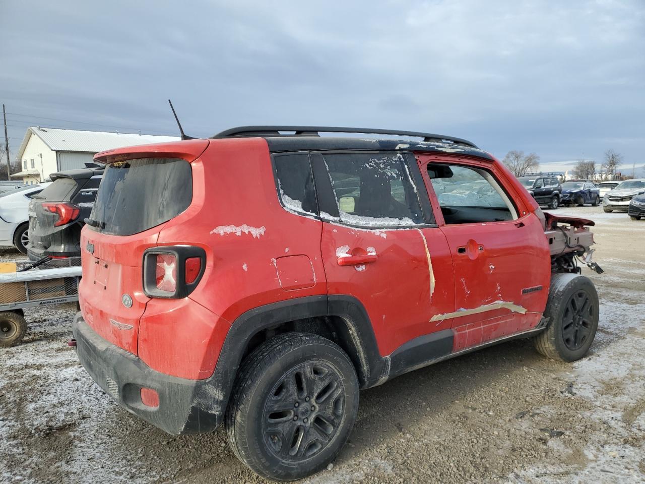 2018 Jeep Renegade VIN ZACCJBCB8JPH70574 Copart auction photo, front end / side damage thumbnail 3