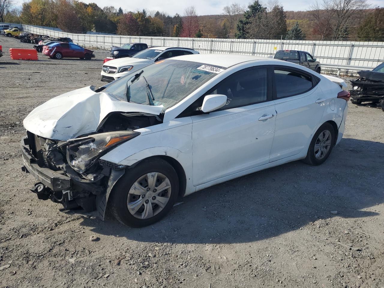 2016 Hyundai Elantra VIN 5NPDH4AE9GH665116