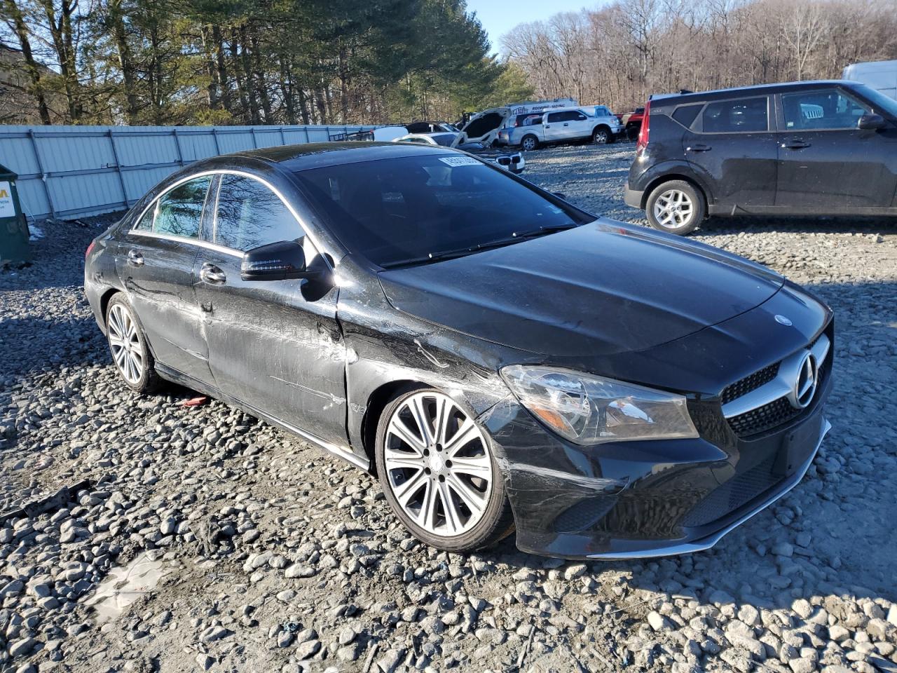 2017 Mercedes-Benz CLA-klasse VIN WDDSJ4GB8HN476151 Copart auction photo, side damage thumbnail 4