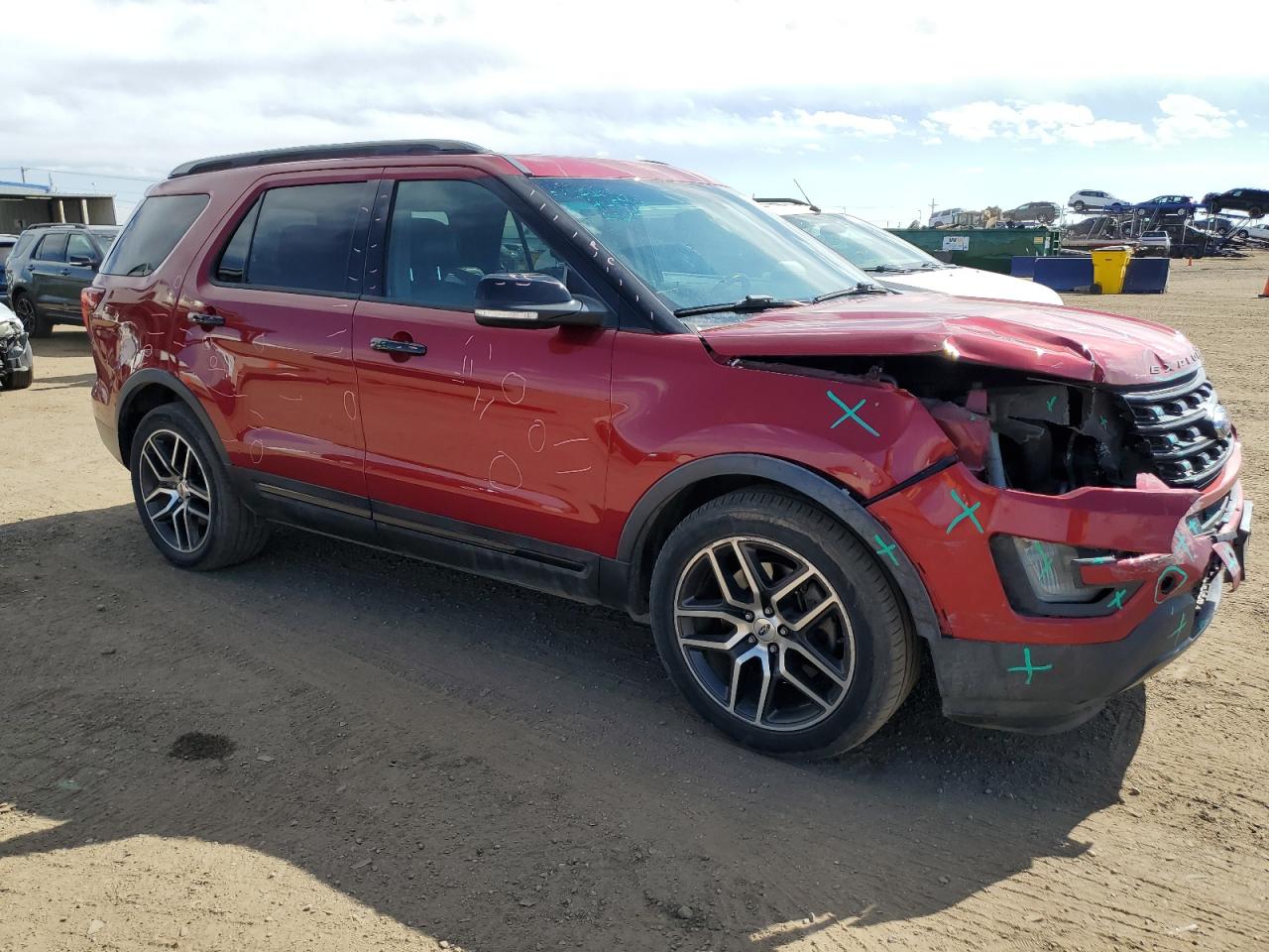 2016 Ford Explorer VIN 1FM5K8GT2GGC22308 Copart auction photo, front end / all over damage thumbnail 4