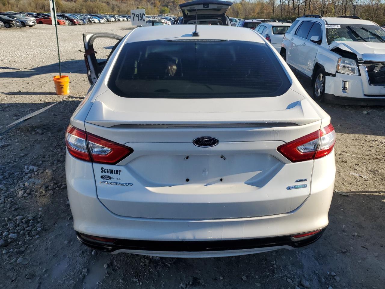 2014 Ford Fusion VIN 3FA6P0H93ER340880 Copart auction photo, side / front end damage thumbnail 6