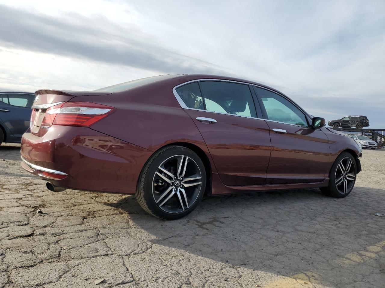 2016 Honda Accord VIN 1HGCR2F52GA128506 Copart auction photo, front end / rear end damage thumbnail 3