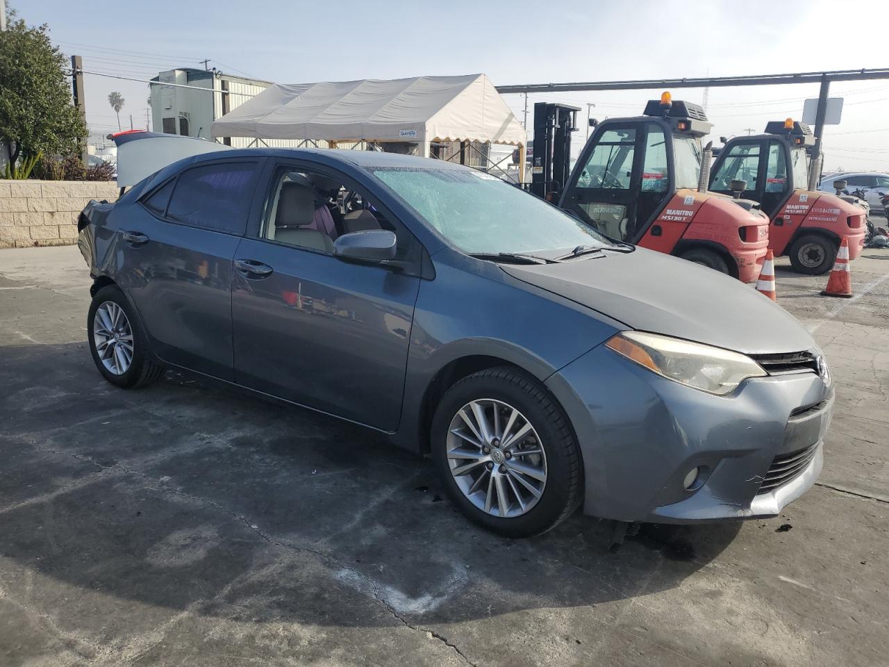 2015 Toyota Corolla VIN 5YFBURHE6FP289238 Copart auction photo, rear end / side damage thumbnail 4