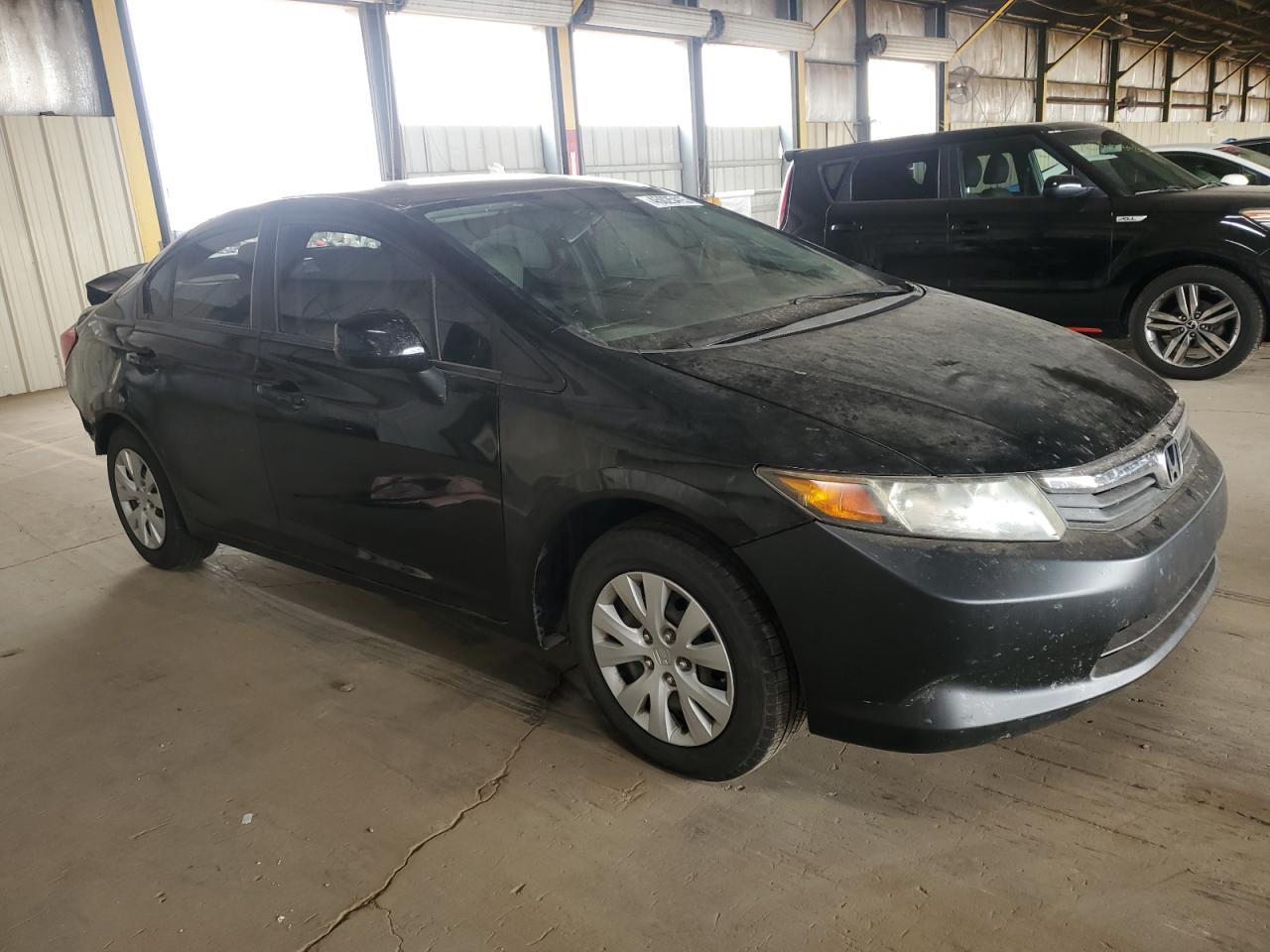 2012 Honda Civic VIN 19XFB2E58CE022019 Copart auction photo, rear end / side damage thumbnail 4