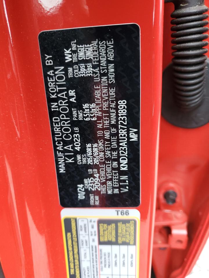 2024 KIA Soul VIN KNDJ23AU3R7231898 Copart auction photo, front end damage thumbnail 12