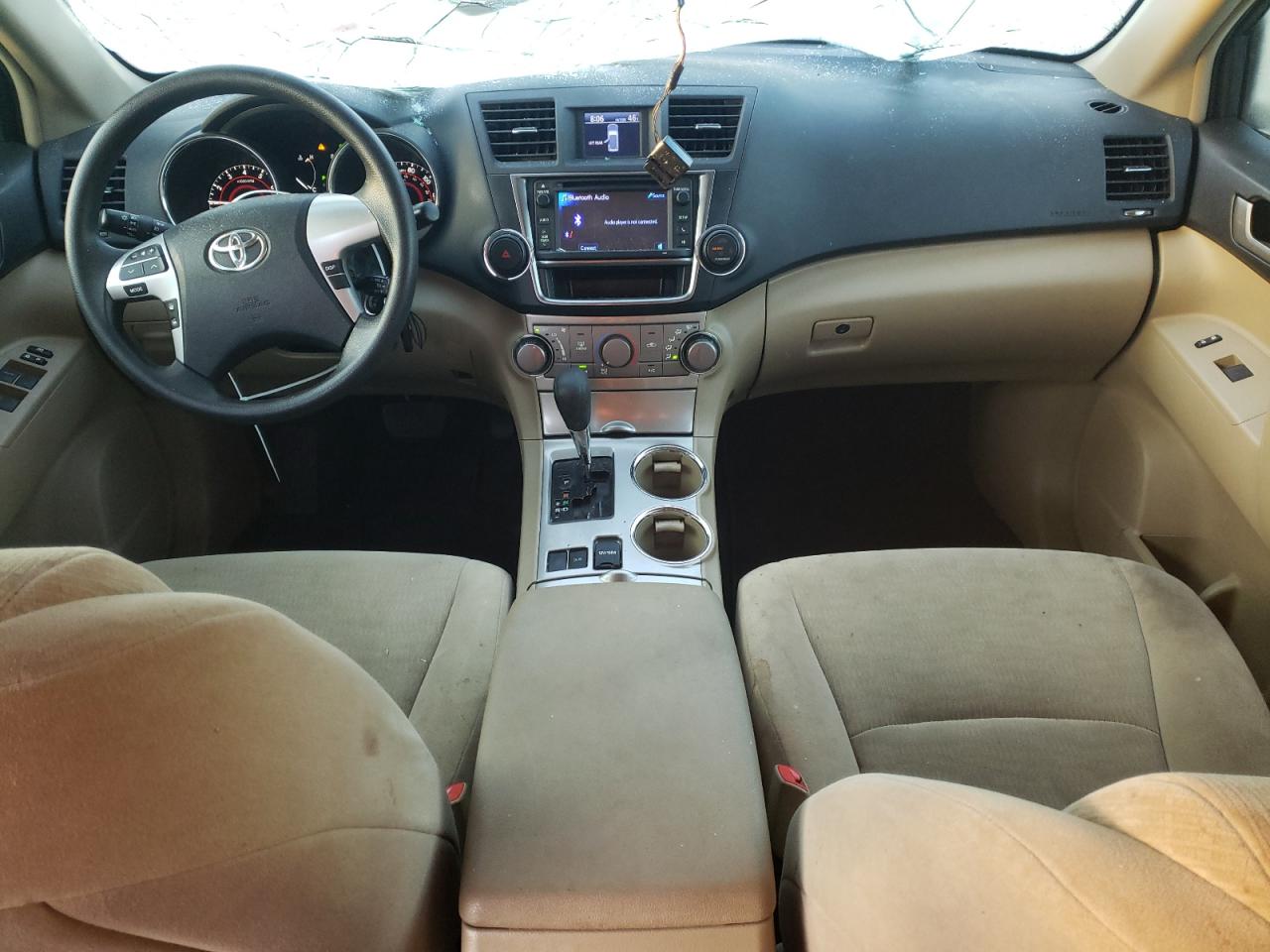 2013 Toyota Highlander VIN 5TDZK3EH6DS098777 Copart auction photo, top/roof damage thumbnail 8