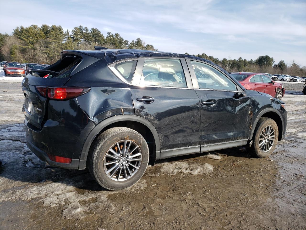 2021 Mazda CX-5 VIN JM3KFBBM4M0404046 Copart auction photo, rollover damage thumbnail 3