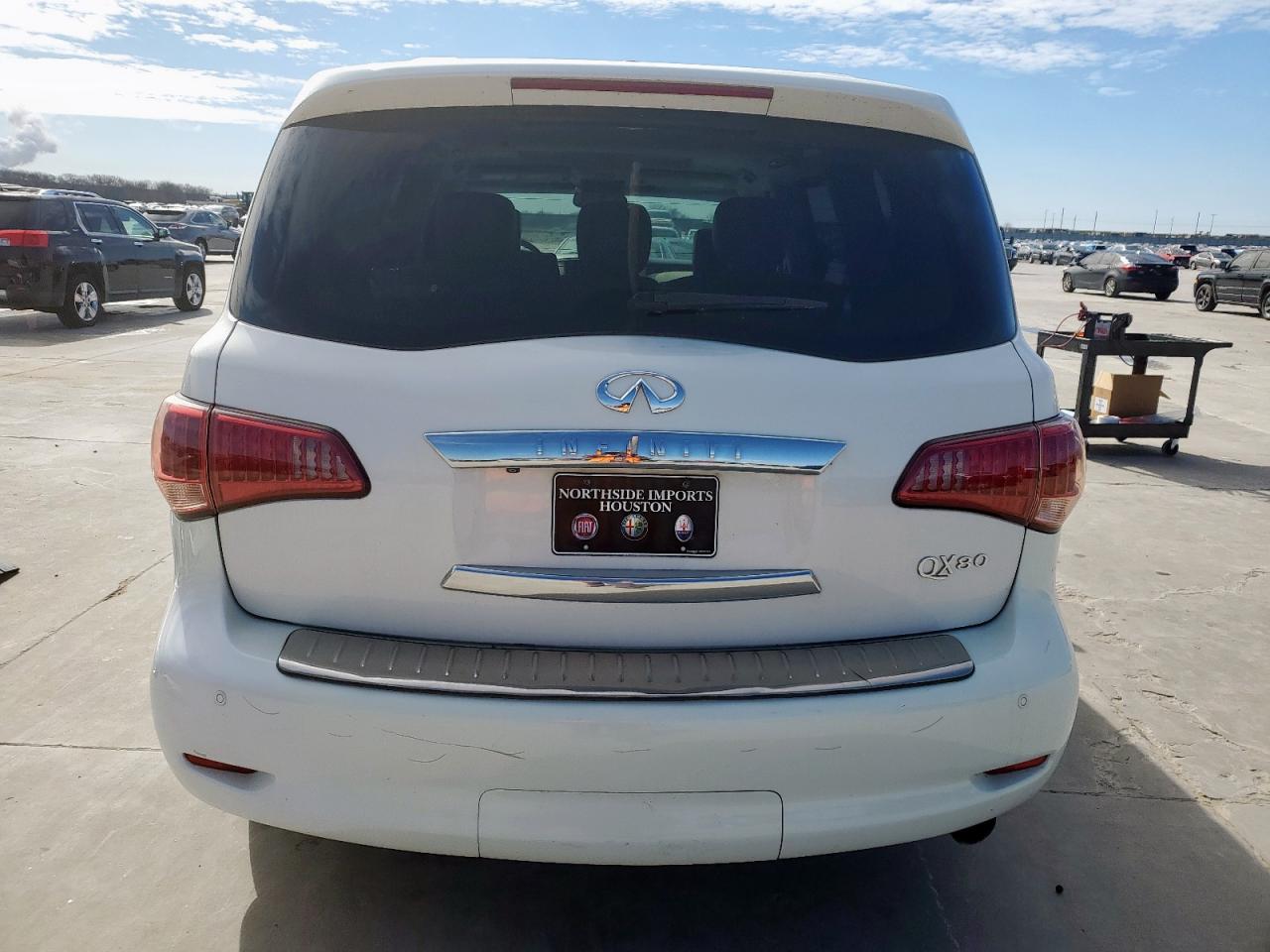 2011 Infiniti QX56 VIN JN8AZ2ND9B9700247 Copart auction photo, front end / side damage thumbnail 6