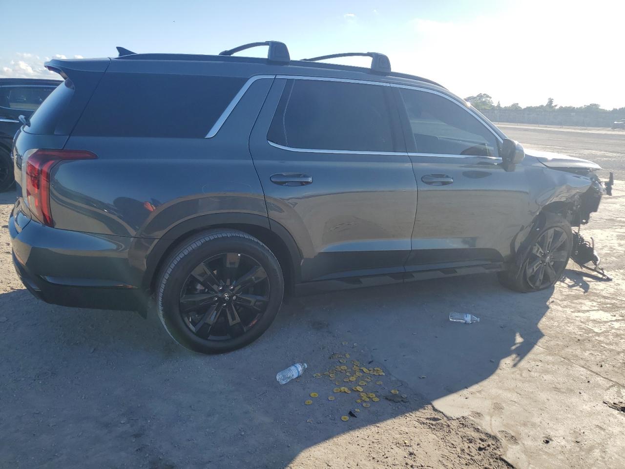 2024 Hyundai Palisade VIN KM8R34GE6RU793250 Copart auction photo, front end / side damage thumbnail 3